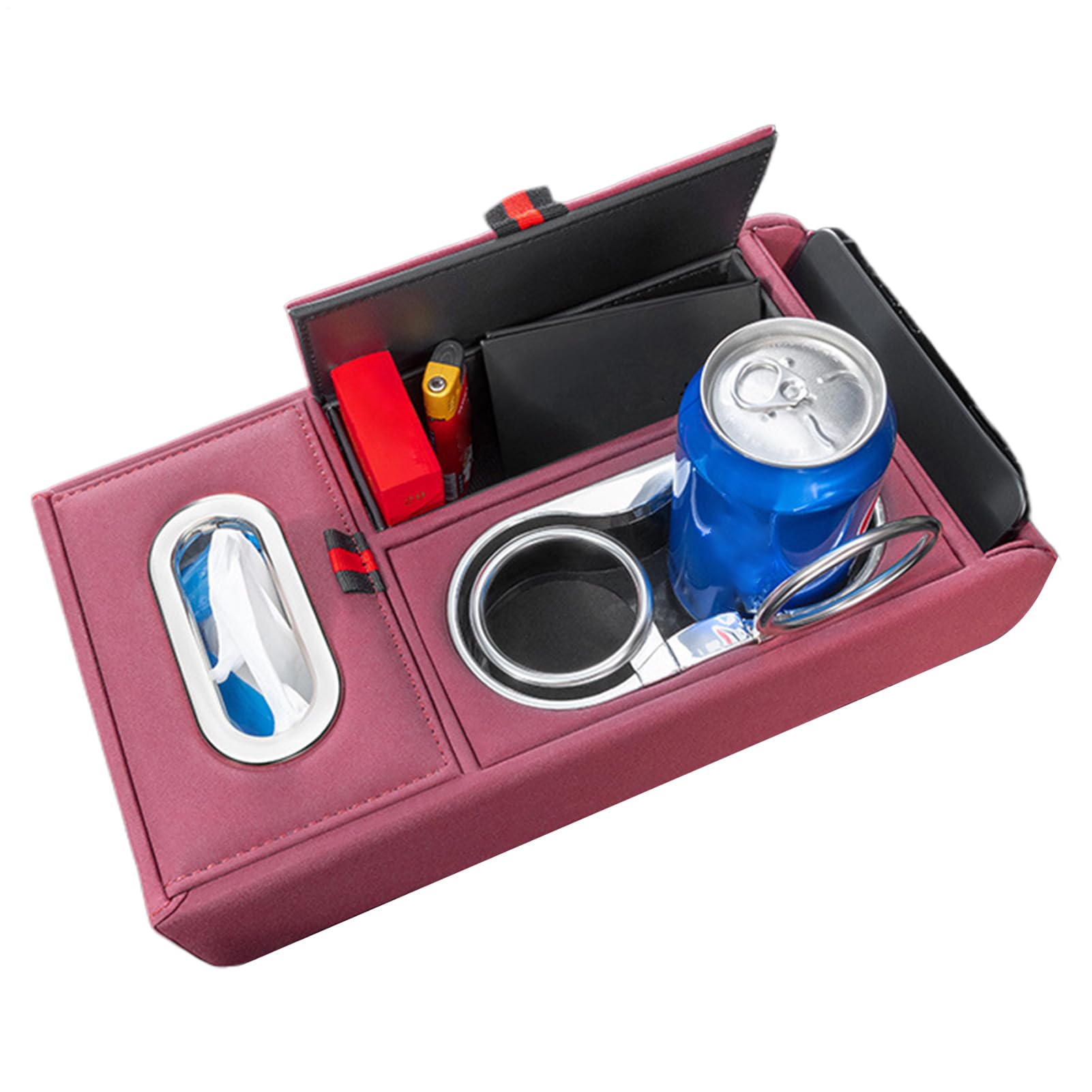 Mittelkonsolen Organizer mit Tassenhalter - PU Leder Car Armlehne Aufbewahrungsbox - universelle Autokonsoleabdeckung mit Tissue Box Halter - Autointerner für Telefon, Getränke und Essentials Mittelkonsolen Organizer mit Tassenhalter - PU Leder Car Armlehne Aufbewahrungsbox - universelle Autokonsoleabdeckung mit Tissue Box Halter - Autointerner für Telefon, Getränke und Essentials von Generic