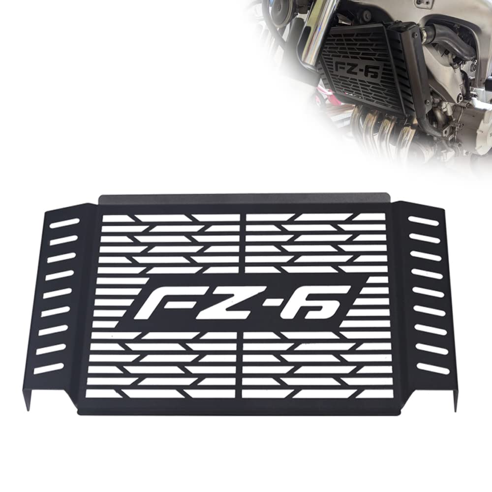 Motorcycle Radiator Grill Guard Grille Protection Cover Protector Mesh For Yamaha FZ6 FZ 6 FAZER 2007-2010 Accessories(Schwarz) von Generic