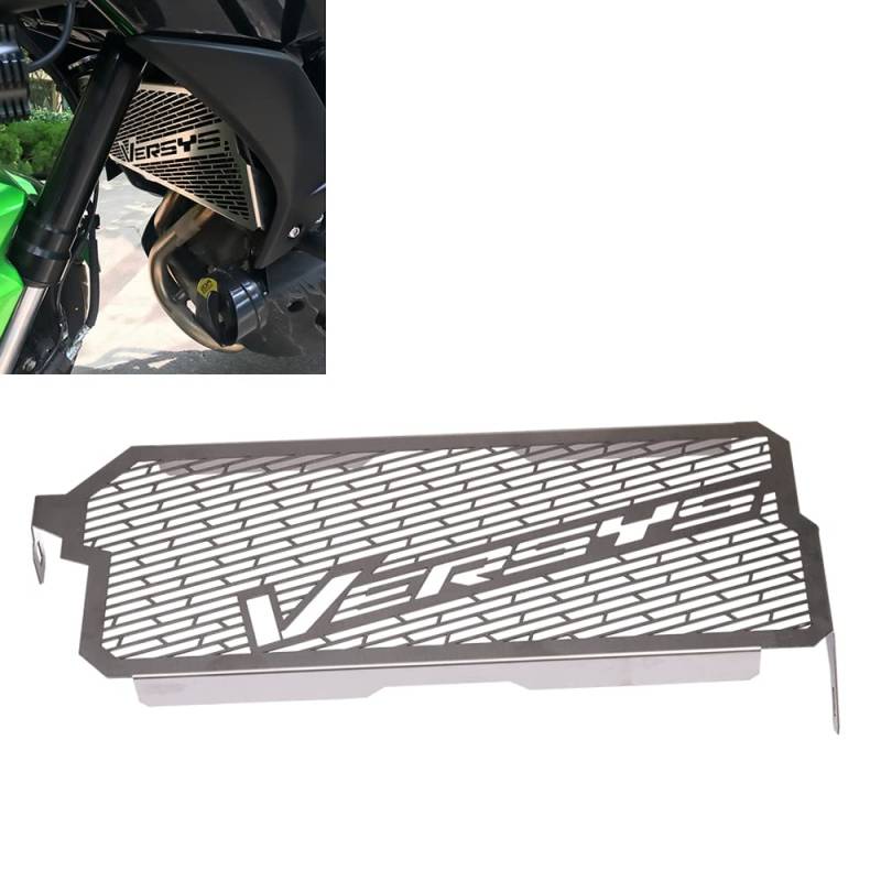 Motorcycle Radiator Grille Guard Grill Cover Protector For Kawasaki KLE650 Versys 650 2015 2016 2017 2018 2019 2020 2021 2022 Accessories(silver) von Generic