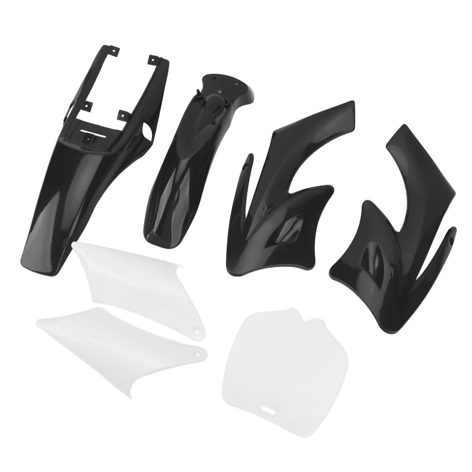 Motorrad-Kotflügel, 7-teilig, ästhetisch, Staubdicht, Kunststoff-Verkleidungskörper-Abdeckungs-Set, Lichtbeständig, für Apollo Dirt Bike (BLACK) von Generic