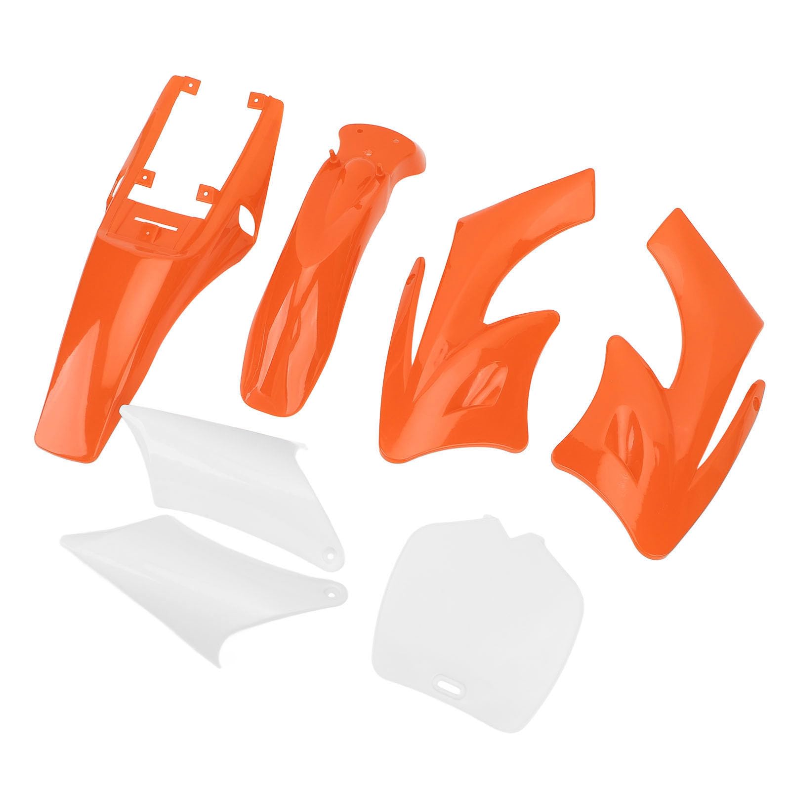 Motorrad-Kotflügel, 7-teilig, ästhetisch, Staubdicht, Kunststoff-Verkleidungskörper-Abdeckungs-Set, Lichtbeständig, für Apollo Dirt Bike (ORANGE) von Generic