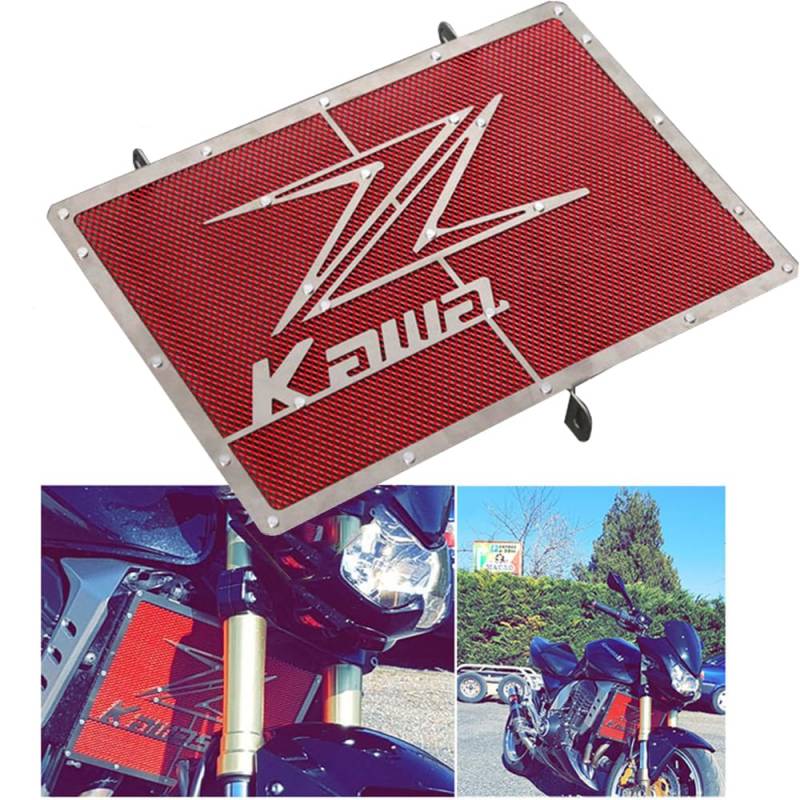 Motorrad Kühlergrill Schutz Grill Abdeckung Schutzfolie für Kawasaki Z750 Z800 ZR800 Z1000 SX Z1000SX ZR1000F Ninja 1000(rot) von Generic