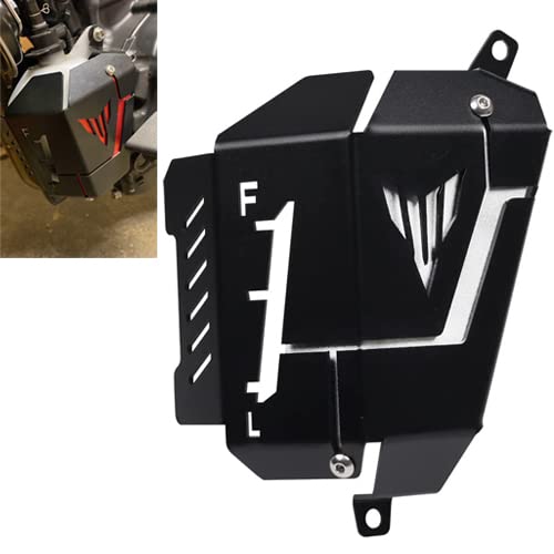 Motorrad Kühlmittel Rückgewinnungsbehälter Abschirmabdeckung für Yamaha MT07 MT-07 FZ-07 FZ 07 2014 2015 2016 2017-2020 Zubehör (Silber) von Generic