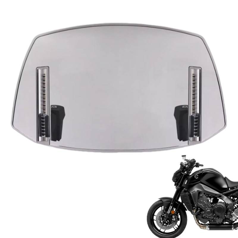 Motorrad-Windabweiser, Windschutzscheibenverlängerung für Motorrad, Windschott für die meisten Motorräder, Windabweiser, verstellbare Motorradmodifikationen, Externer Spoiler von Generic