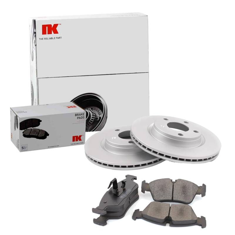 NK Bremsen Set Bremsscheiben Scheibenbremsen Ø280 belüftet beschichtet vorne + Bremsbeläge Bremsklötze für i20 I20 Hatchback Van Rio IV von Generic