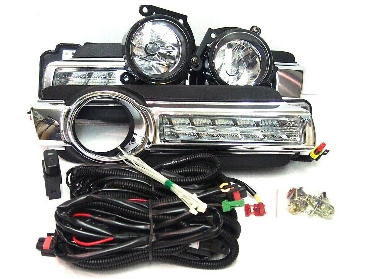 Nebelscheinwerfer + LED-DLR-Set passend für Mitsubishi Pajero / Montero / Shogun 2015 von Generic