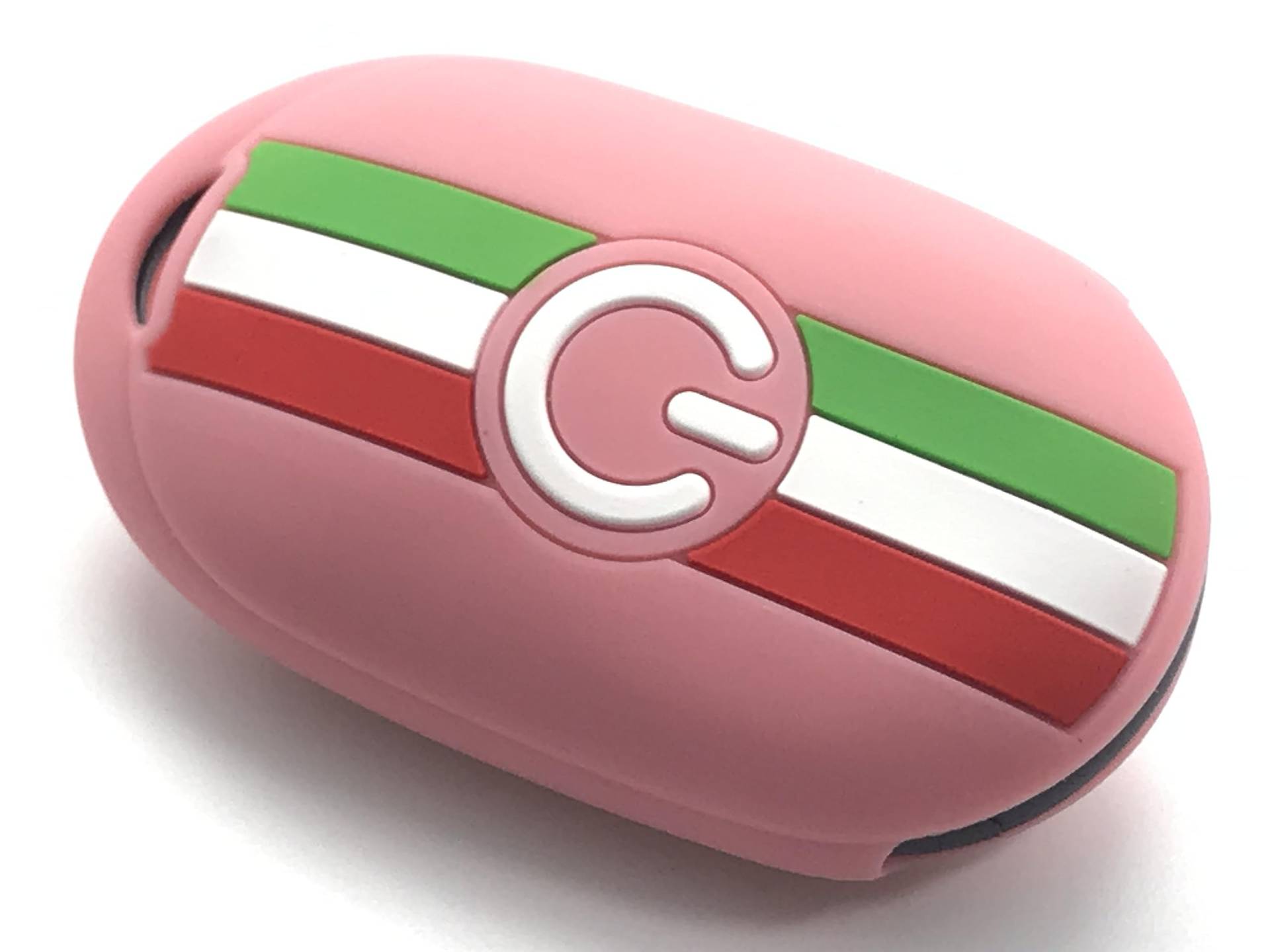 Nordecco Silikon Italien Flagge Schlüsselanhänger Abdeckung Schutzhülle Kompatibel mit Fiat 500e Electric 2022 2023 und höher (Pink) von Generic