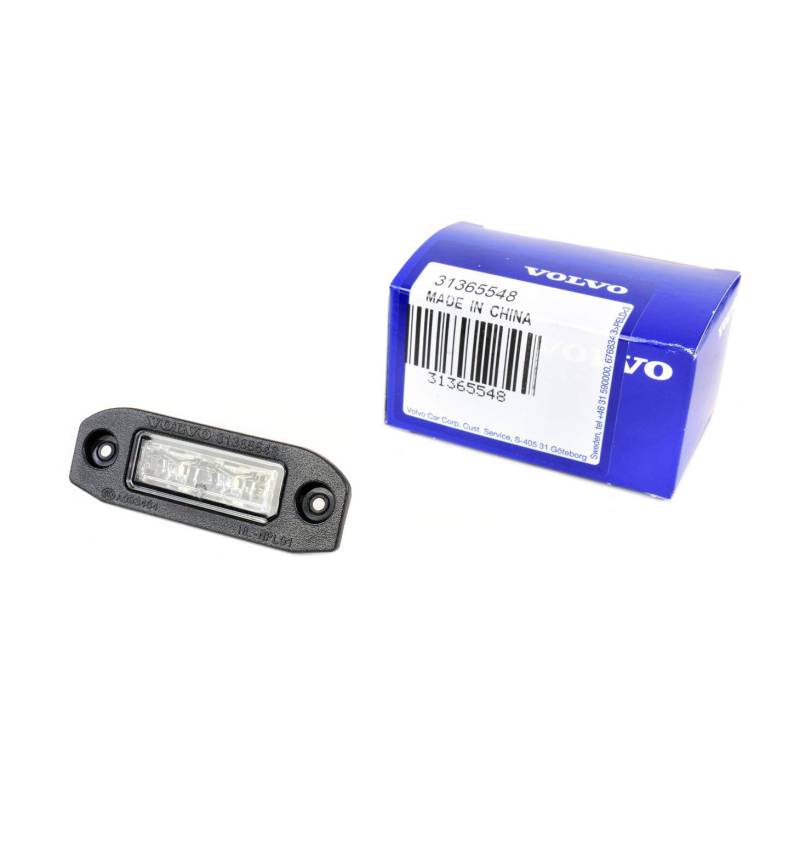 Generic OEM XC60 MK1 Heckklappe Kennzeichenbeleuchtung 31365548 LED Rückleuchte für Kennzeichen Schwarz Auto 2008 - 2017 Originalteil des Herstellers von Generic