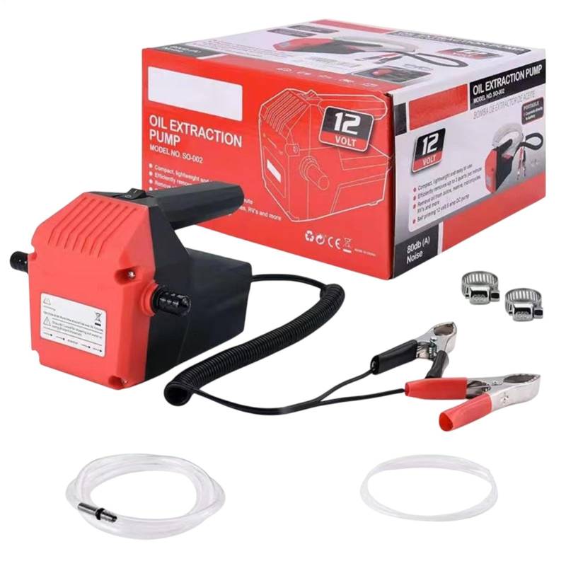 Ölpumpe für Fahrzeug 12 V, elektrische Ölpumpe, Ölablasspumpe für Autos, Ölpumpenabzieher für Motoren, Ölwechselpumpe für Motorräder, Schutz von Generic