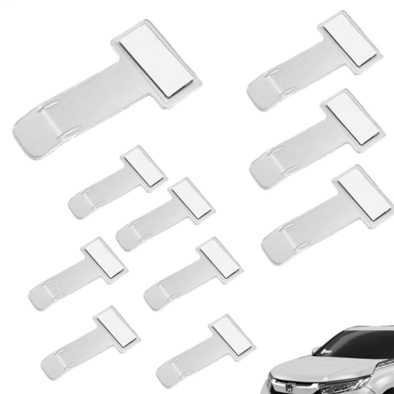 Parkscheinhalter-Clip – 10 transparente Windschutzscheiben-Rechnungsticket-Clips mit Klebeband, klare Sicht, Parkschein-Halter für Windschutzscheibe, praktischer Ticket-Organizer von Generic