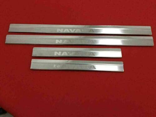 Passend für Nissan D40 Navara 06-15 Chrom-Türschweller Kratzschutz 4-Türer S.Steel von Generic