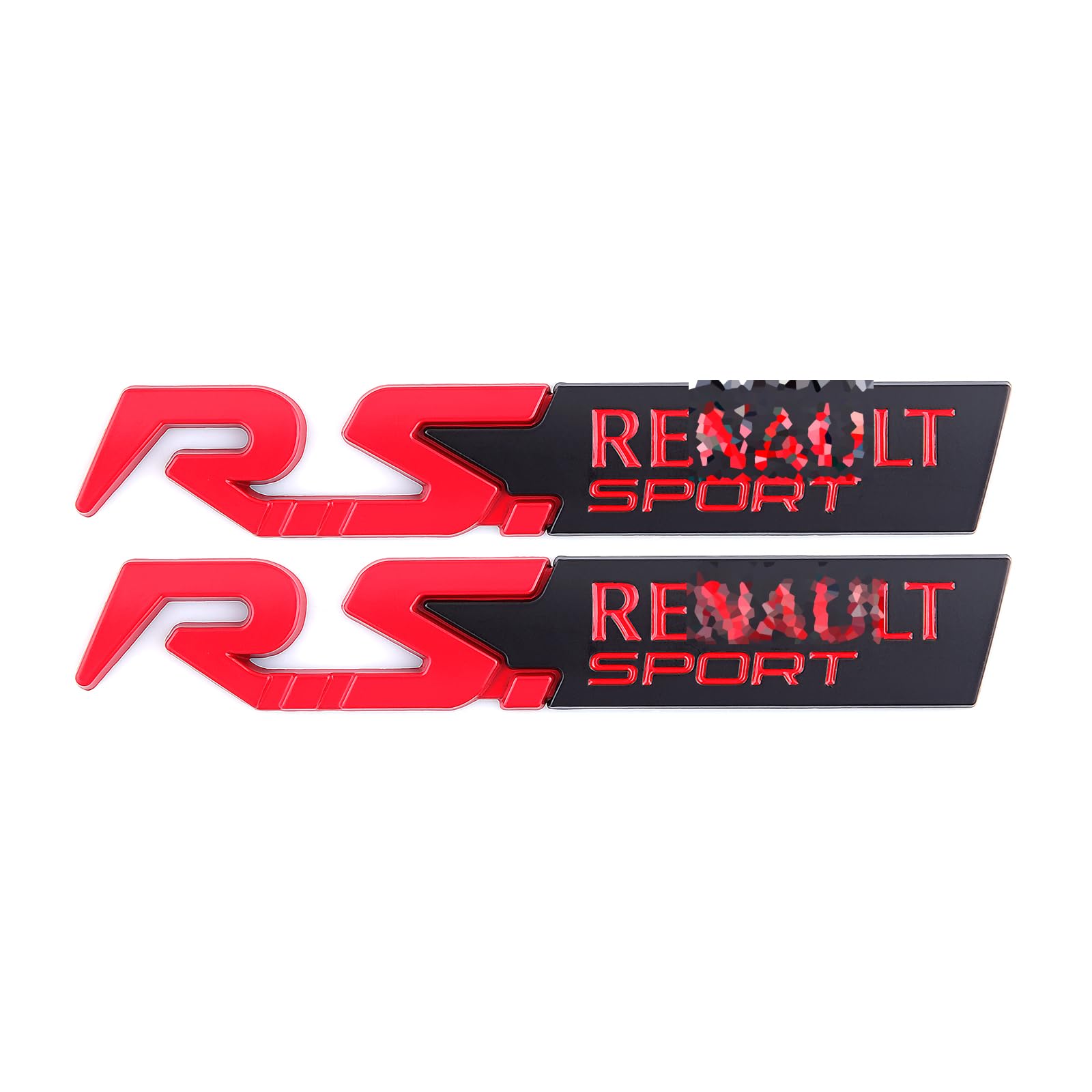 RS Sport Emblem für Aufkleber und Dekoration - Kofferraum, Seite, Hinten, Tür Abzeichen (Rot Schwarz) von Generic
