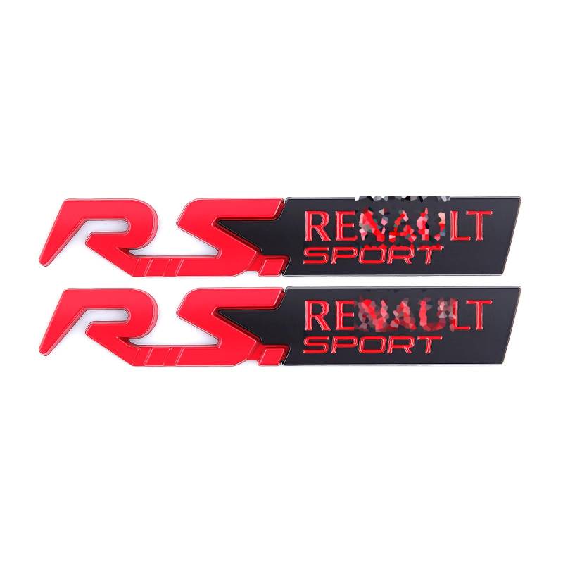 RS Sport Emblem für Aufkleber und Dekoration - Kofferraum, Seite, Hinten, Tür Abzeichen (Rot Schwarz) von Generic