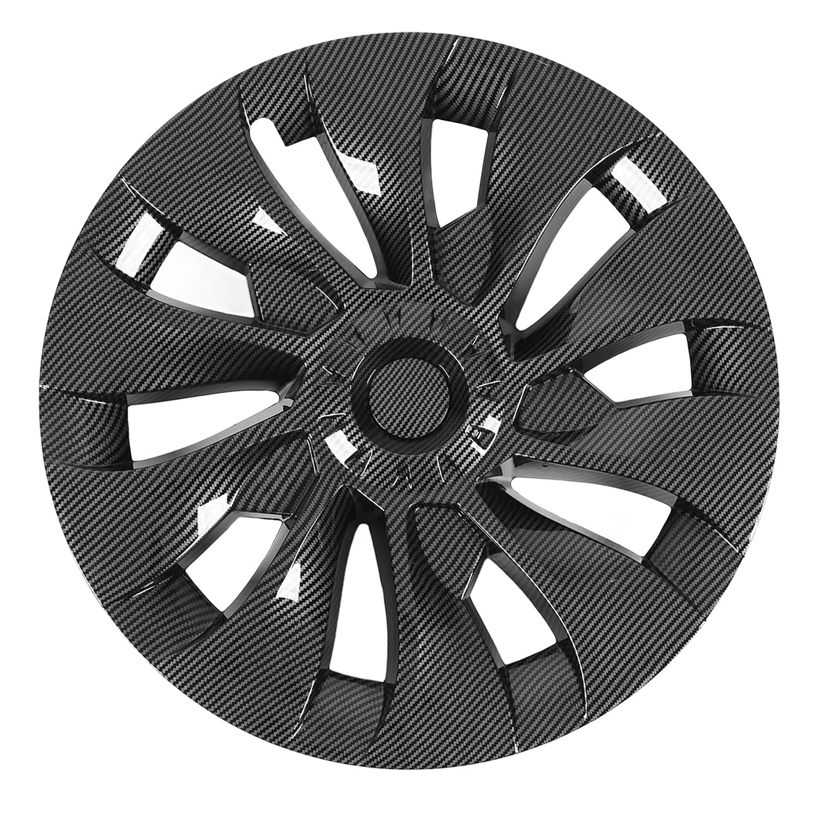 Rad Hub Cap Cap High Power Wind Resistant Rand Deckabdeckung Set (Heller Kohlenstoff) von Generic