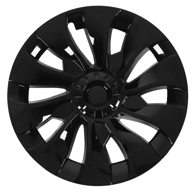 Rad Hub Cap Cap High Power Wind Resistant Rand Deckabdeckung Set (Helles Schwarz) von Generic