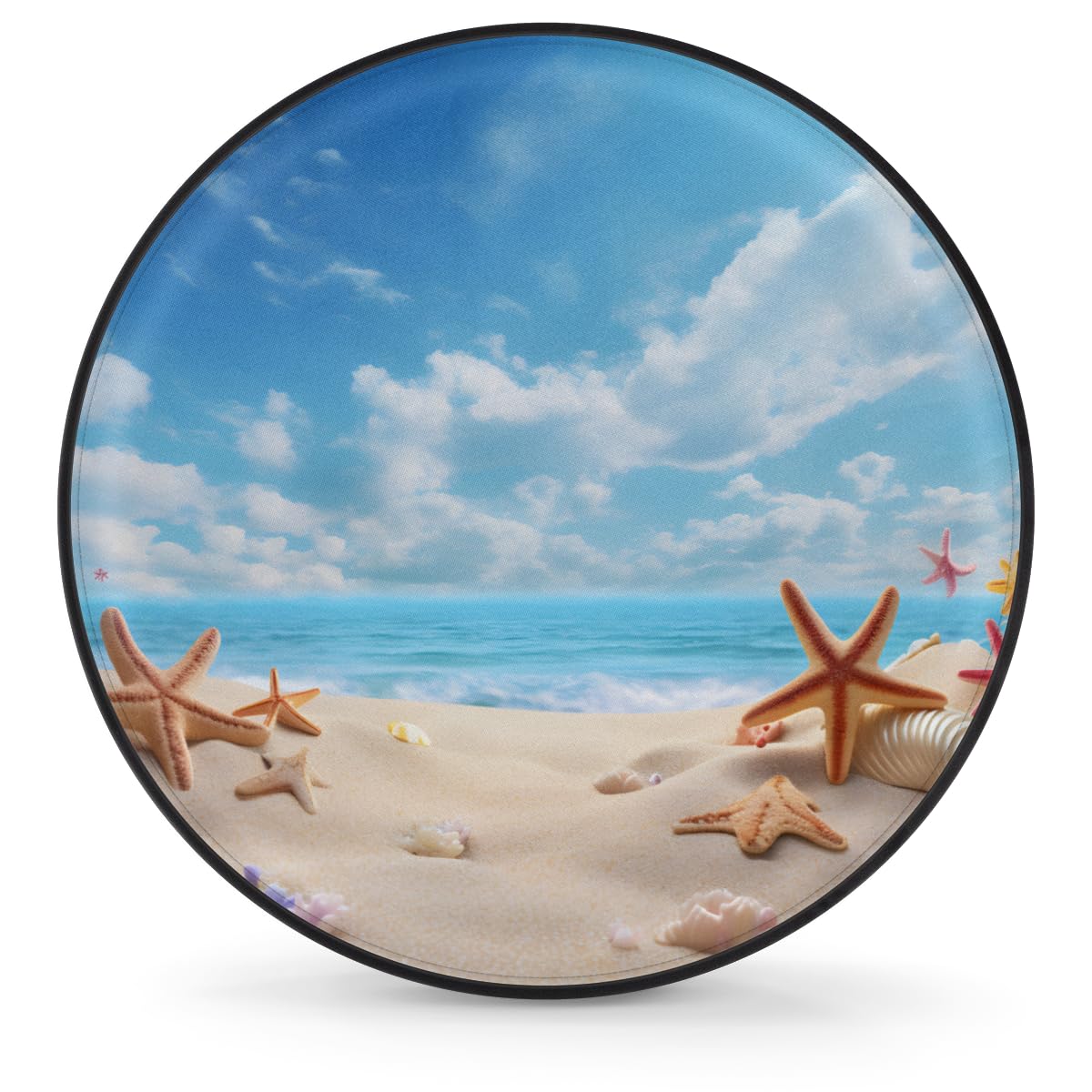 Radabdeckung, Ocean Seestern Muschel Wasserdicht Autoreifen Staubdicht Ersatzradabdeckungen Für Auto Truck SUV 15 inch Radabdeckung, Ocean Seestern Muschel Wasserdicht Autoreifen Staubdicht Ersatzradabdeckungen Für Auto Truck SUV 15 inch von Generic