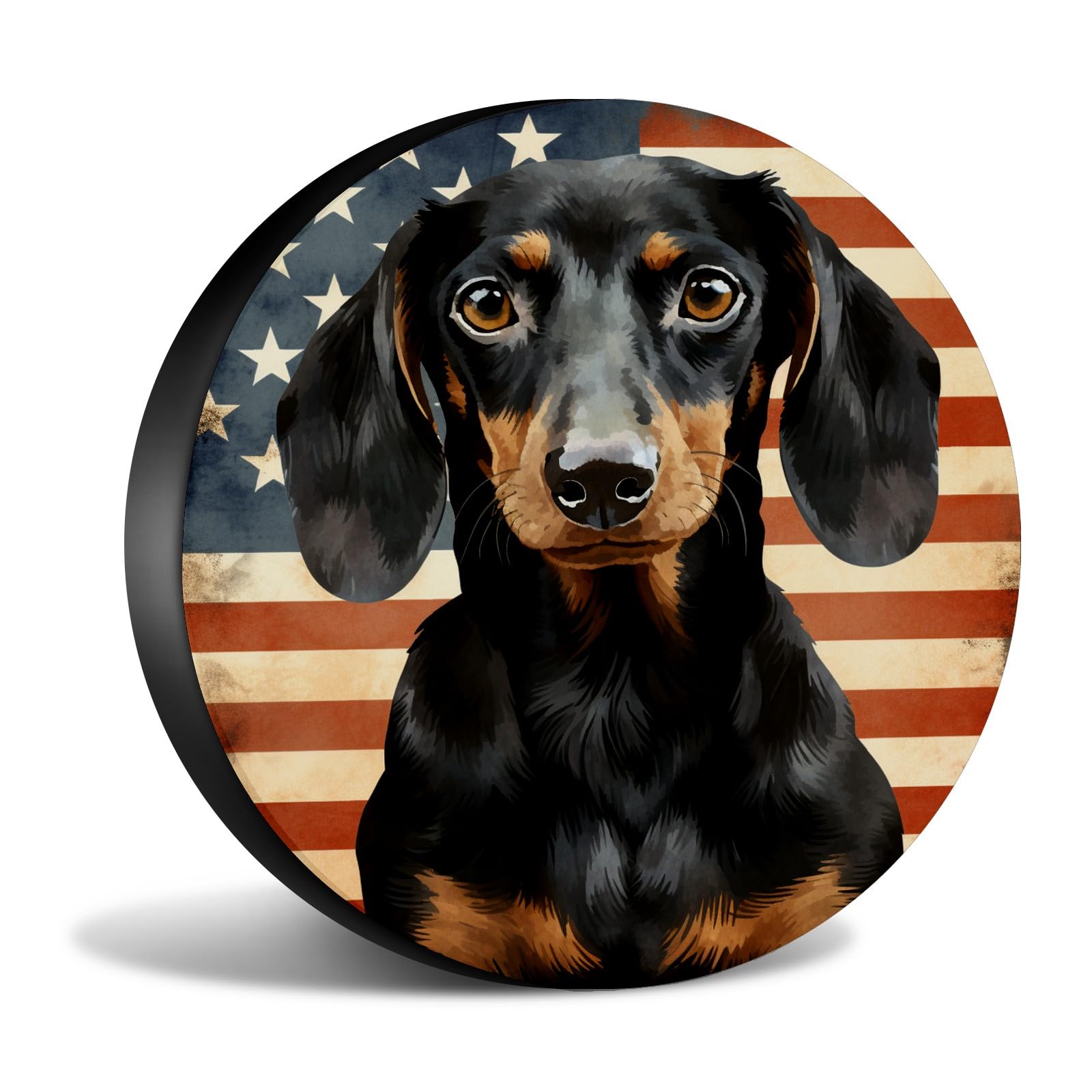 Reifentaschen Hund Mit Amerikanischer Flagge Wasserdicht Reserveradabdeckung Premium Reifenschutz Für Caravan Auto Fahrzeuge 14 inch Reifentaschen Hund Mit Amerikanischer Flagge Wasserdicht Reserveradabdeckung Premium Reifenschutz Für Caravan Auto Fahrzeuge 14 inch von Generic