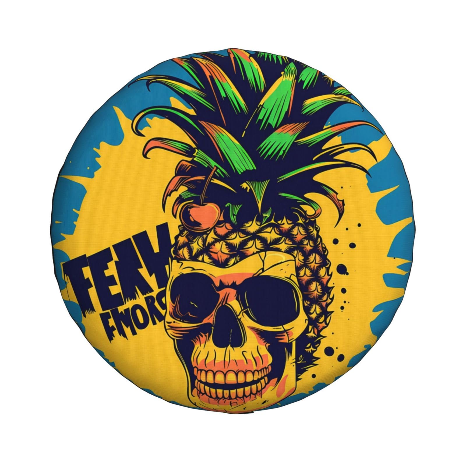 Reifentaschen Totenkopf Ananas Wasserdicht Reifenschutzhülle Waschbar Auto Reifen Taschen Für Fahrzeuge Truck SUV 15 inch Reifentaschen Totenkopf Ananas Wasserdicht Reifenschutzhülle Waschbar Auto Reifen Taschen Für Fahrzeuge Truck SUV 15 inch von Generic