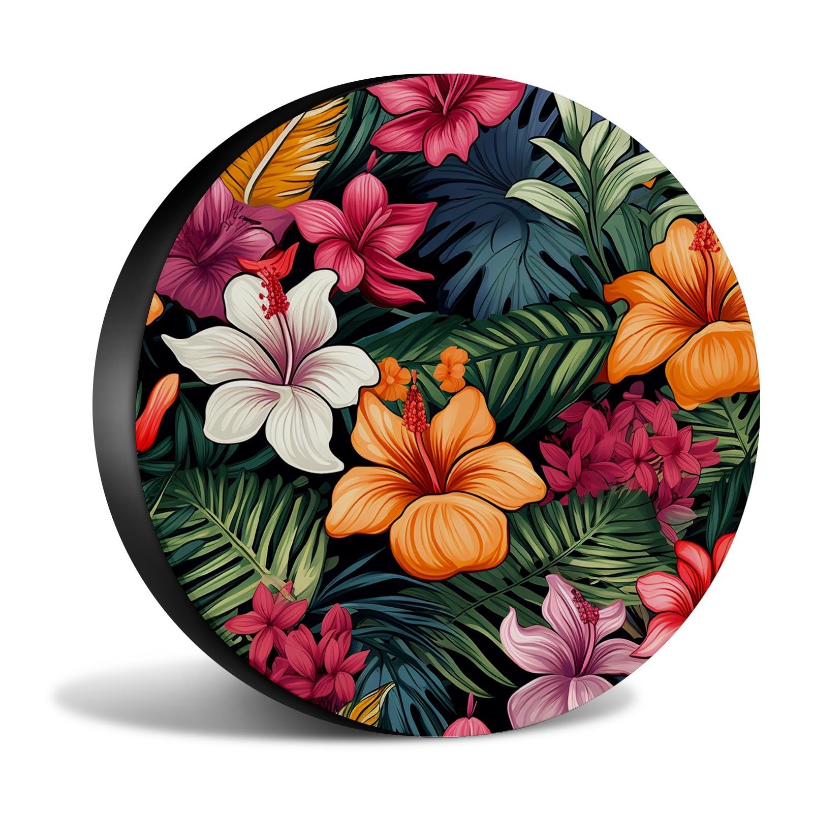 Reifentaschen Tropische Blumen Und Blätter Personalisierte Reifenschutz Universal Ersatzradabdeckungen Für Auto Truck Trailer 15 inch Reifentaschen Tropische Blumen Und Blätter Personalisierte Reifenschutz Universal Ersatzradabdeckungen Für Auto Truck Trailer 15 inch von Generic
