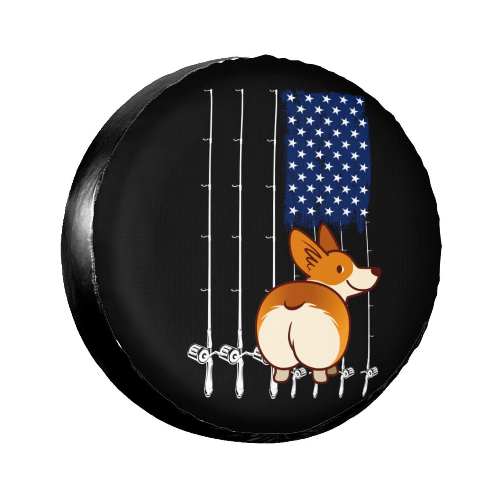 Reserveradabdeckung Amerikanische Flagge Angeln Hund Corgi Butts Ersatzrad Abdeckung Wasserdicht Reifenabdeckungen Staubdicht Reifencover Für Wohnmobil Truck Auto L Reserveradabdeckung Amerikanische Flagge Angeln Hund Corgi Butts Ersatzrad Abdeckung Wasserdicht Reifenabdeckungen Staubdicht Reifencover Für Wohnmobil Truck Auto L von Generic