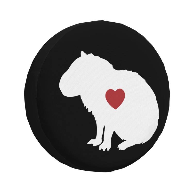 Reserveradabdeckung Capybara-Symbol Radschutzhülle Universal Reifenabdeckungen Wasserdicht Ersatzrad Abdeckung Für SUV Auto Wohnmobil S von Generic