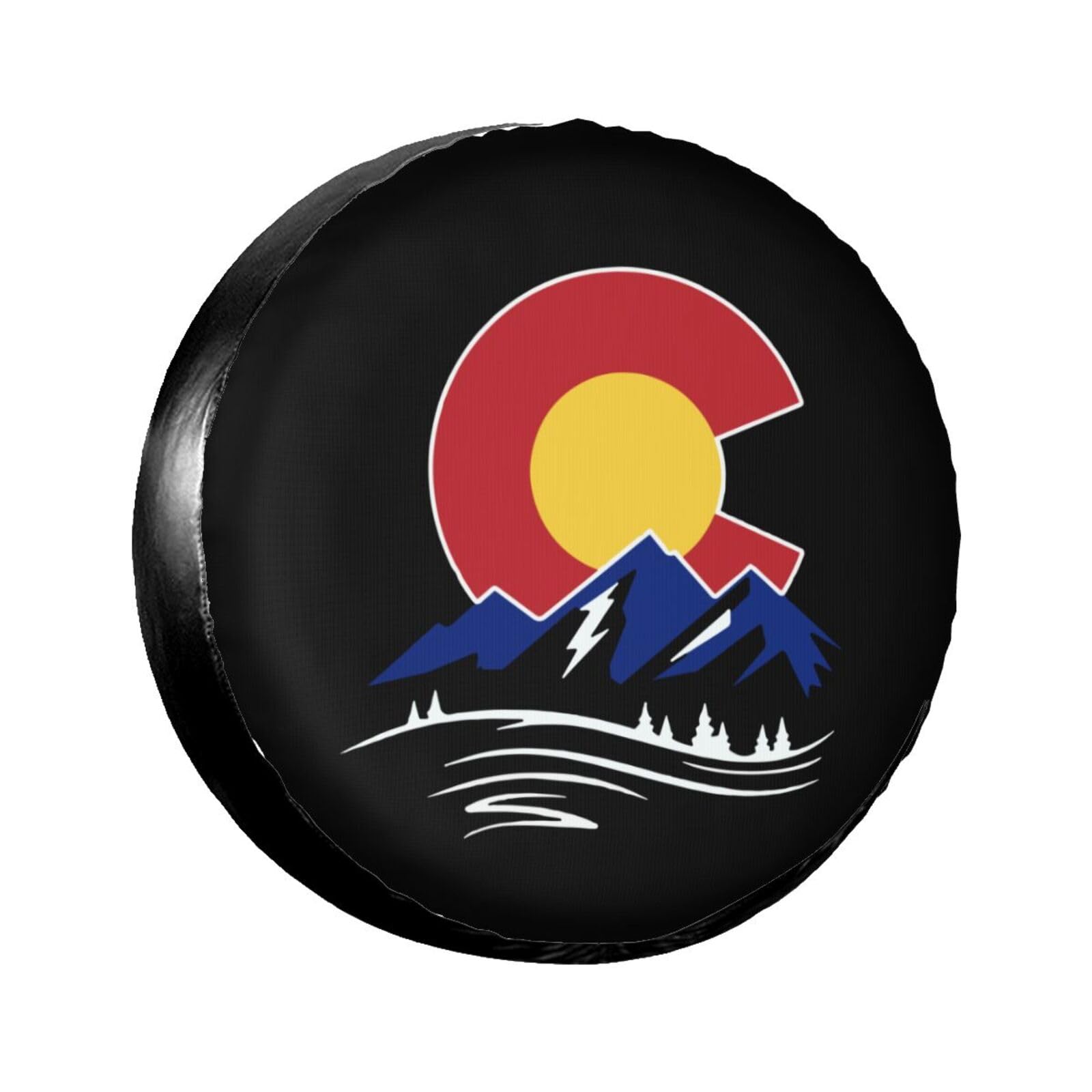 Reserveradabdeckung Colorado Flagge Berg Cool Reifenabdeckungen Universal Reifencover Wasserdicht Ersatzrad Abdeckung Für Auto Wohnmobil SUV L Reserveradabdeckung Colorado Flagge Berg Cool Reifenabdeckungen Universal Reifencover Wasserdicht Ersatzrad Abdeckung Für Auto Wohnmobil SUV L von Generic