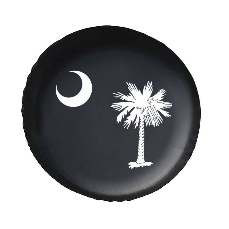 Reserveradabdeckung Flagge Von South Carolina Radschutzhülle Uv-Schutz Ersatzrad Abdeckung Wasserdicht Reifenabdeckungen Für Auto Wohnmobil SUV XL von Generic