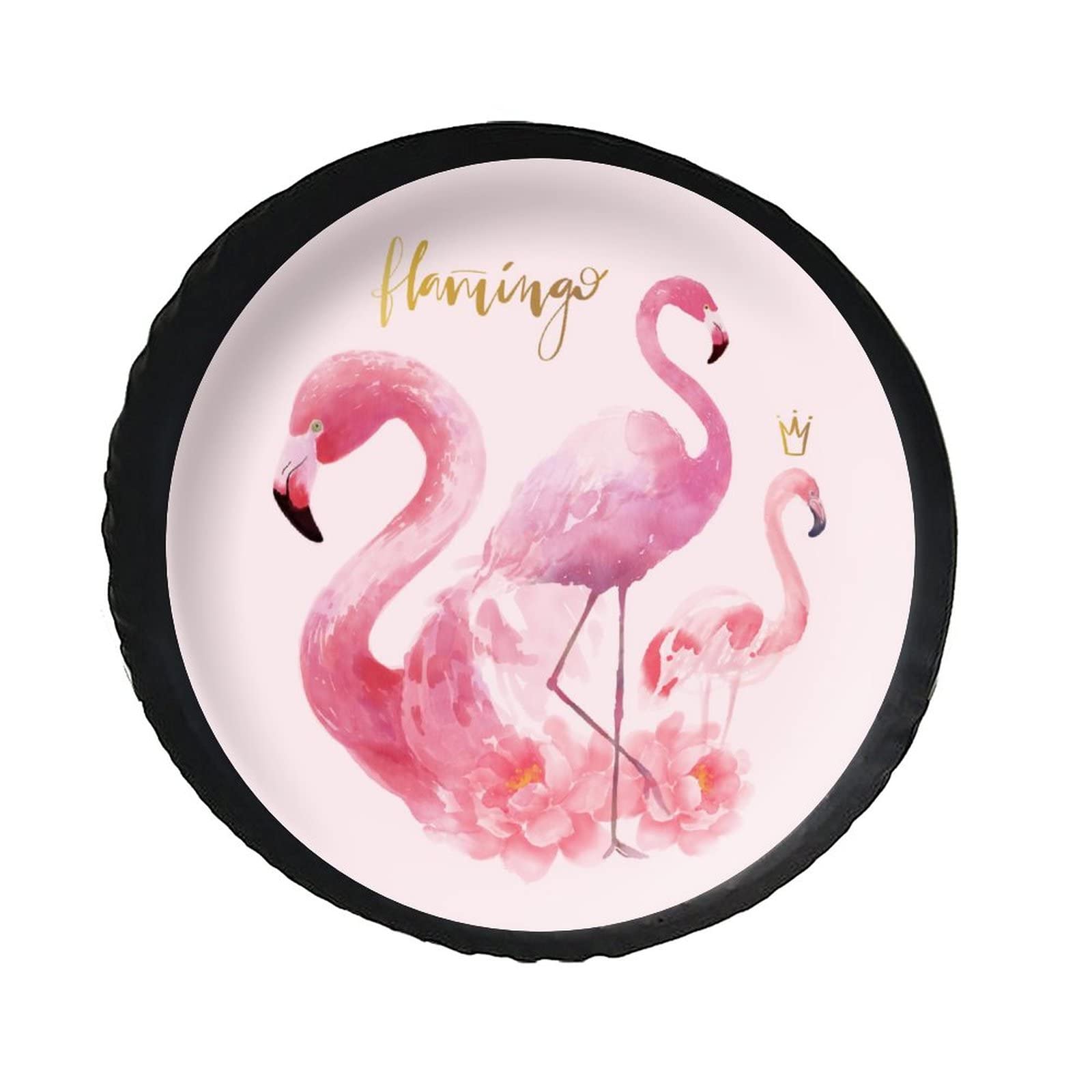 Reserveradabdeckung Flamingo Mit Blumen Aquarell Ersatzrad Abdeckung Uv-Schutz Radschutzhülle Universale Reifenabdeckungen Für Wohnmobil Auto SUV L Reserveradabdeckung Flamingo Mit Blumen Aquarell Ersatzrad Abdeckung Uv-Schutz Radschutzhülle Universale Reifenabdeckungen Für Wohnmobil Auto SUV L von Generic