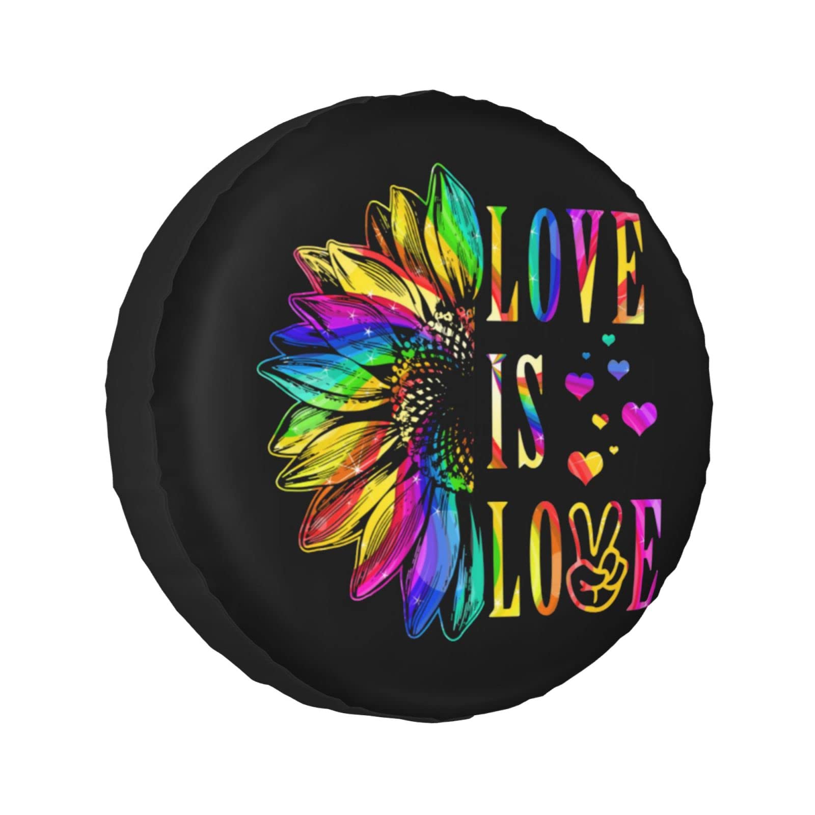 Reserveradabdeckung LGBT Gay Pride Regenbogen Sonnenblume Liebe Ist Liebe Reifencover Wasserdicht Radschutzhülle Uv-Schutz Ersatzrad Abdeckung Für Truck SUV Wohnmobil S Reserveradabdeckung LGBT Gay Pride Regenbogen Sonnenblume Liebe Ist Liebe Reifencover Wasserdicht Radschutzhülle Uv-Schutz Ersatzrad Abdeckung Für Truck SUV Wohnmobil S von Generic
