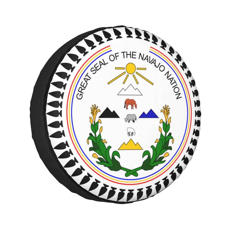 Reserveradabdeckung Navajo-Nation-Rat Ersatzrad Abdeckung Universale Reifenabdeckungen Staubdicht Reifencover Für Truck Auto SUV S von Generic