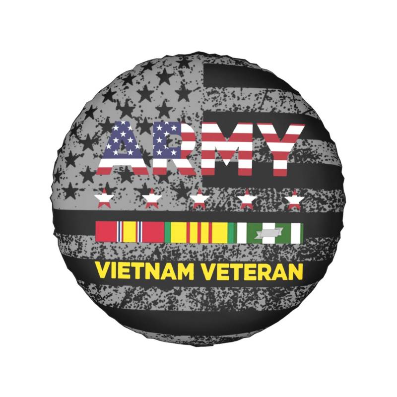 Reserveradabdeckung Vietnam-Veteran Der Armee Reifencover Uv-Schutz Ersatzrad Abdeckung Staubdicht Reifenabdeckungen Für SUV Truck Wohnmobil M von Generic