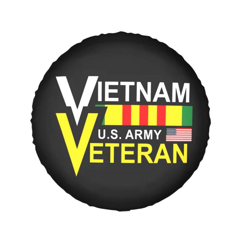 Reserveradabdeckung Vietnam-Veteran Der Armee Reifencover Uv-Schutz Reifenabdeckungen Universale Ersatzrad Abdeckung Für Wohnmobil Truck SUV M von Generic