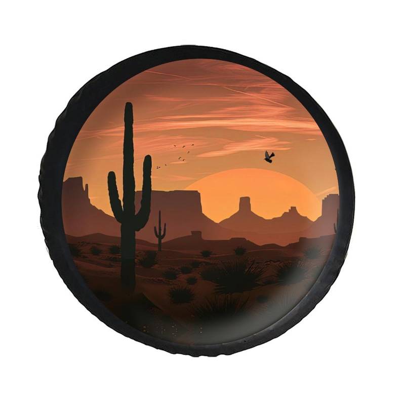 Reserveradabdeckung Wüstensonnenuntergang Reifencover Uv-Schutz Ersatzrad Abdeckung Universale Reifenabdeckungen Für Truck Auto Wohnmobil L von Generic