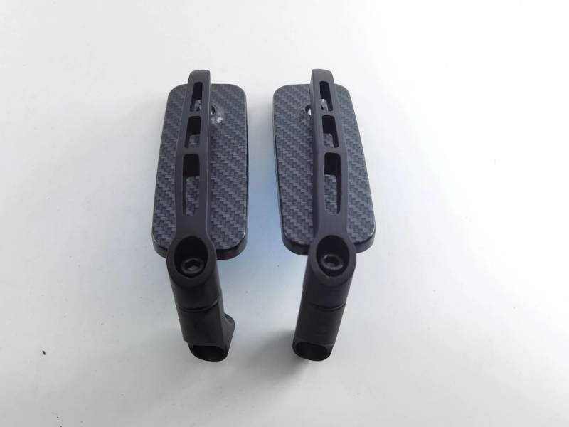 Rückspiegel Paar 8 mm 10 mm Motorrad-Rückspiegel 360-Grad verstellbarer Rückfahrreflektor Lenker-Seitenspiegel Modifizierte Teile(Nero) von Generic