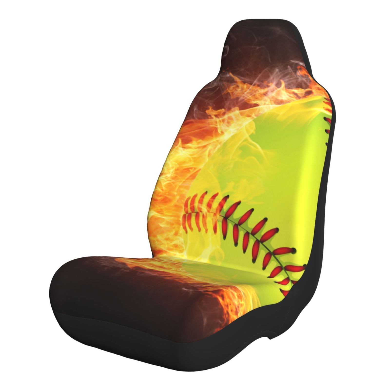 SUVs,Autos Kfz Autositzauflage Feuer Flamme Softball Baseball Ball Humorvolle Erwachsene Sitzgurt-Polster für Wohnmobil,Damen,Outdoor SUVs,Autos Kfz Autositzauflage Feuer Flamme Softball Baseball Ball Humorvolle Erwachsene Sitzgurt-Polster für Wohnmobil,Damen,Outdoor von Generic