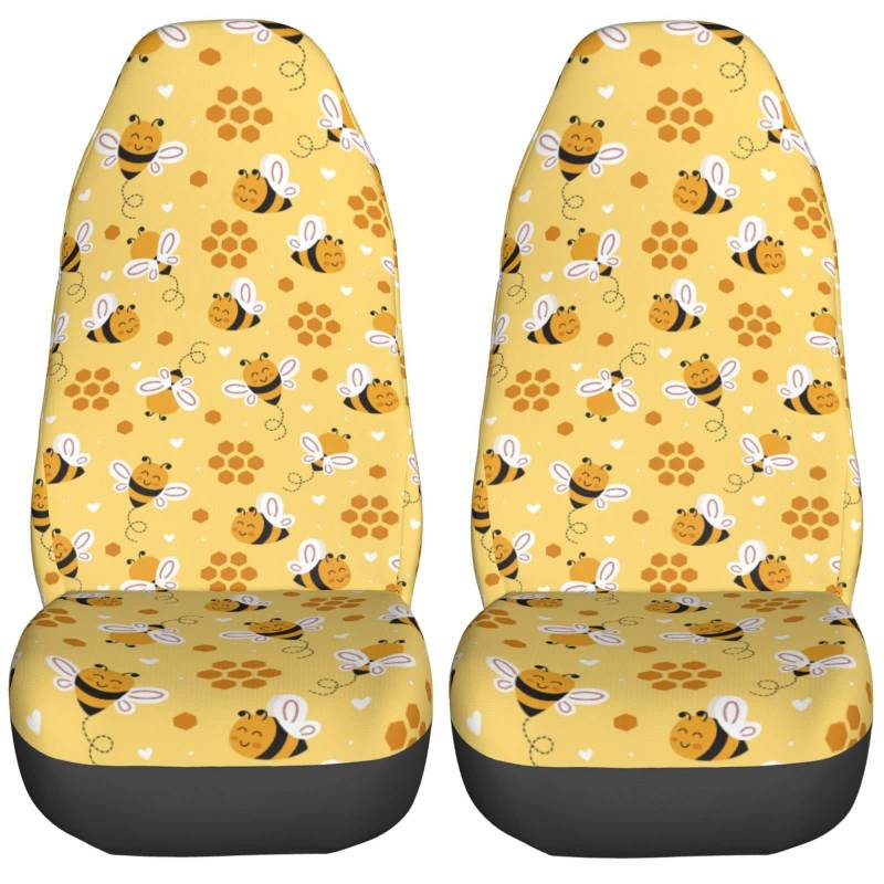 SUVs,LKWs,Armlehnen Bezüge Süße kleine Bienen Humorvolle Erwachsene Vordersitzbezüge für Outdoor,Damen,Daily Commute von Generic