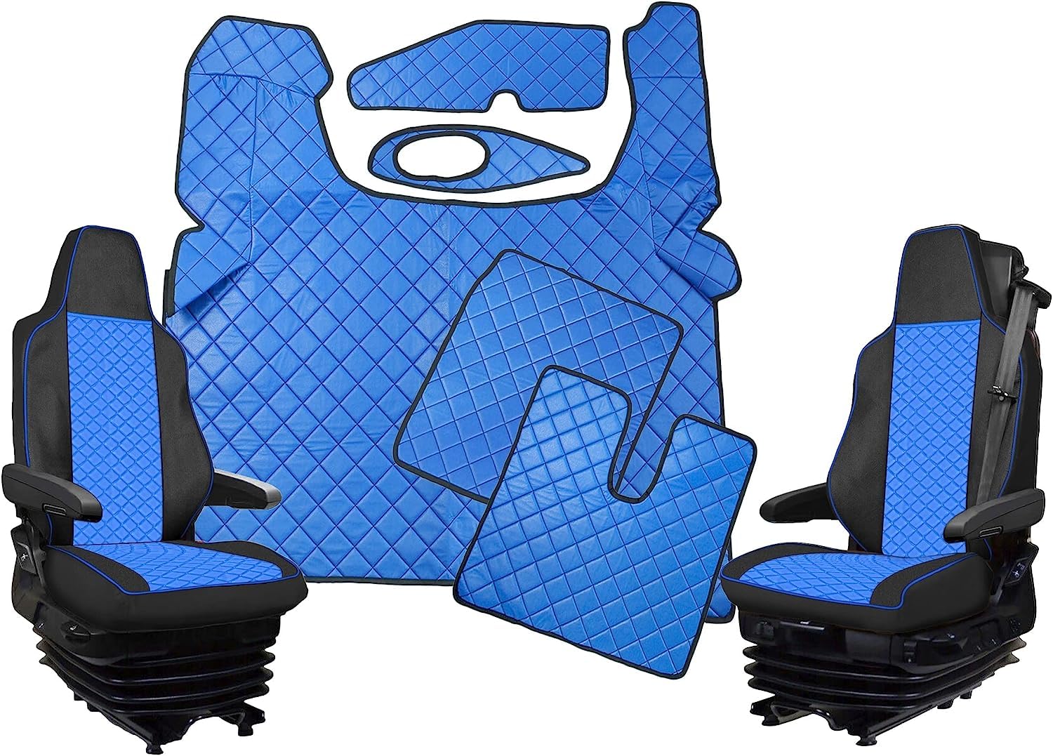 Satz Fußmatten + Sitzbezüge 1+1 Passend Für TGX 2021 + LKW Im Lieferumfang sind Zwei Armaturenbrettmatten enthalten von Generic