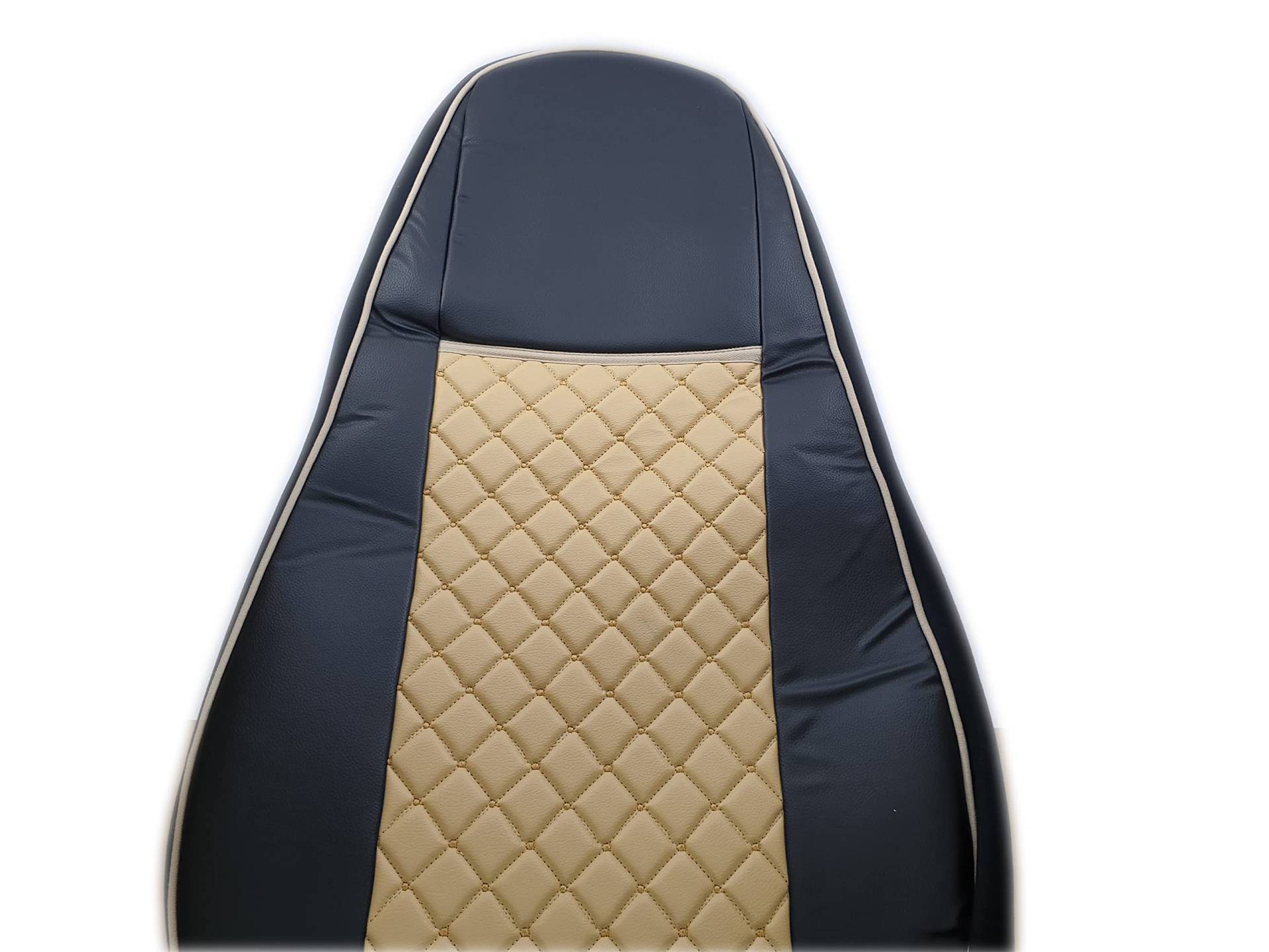 Satz Sitzbezüge 1+1 Beige Öko-Leder Schutzfolien Für LKW Renault Premium 400-450 2004-2013 von Generic