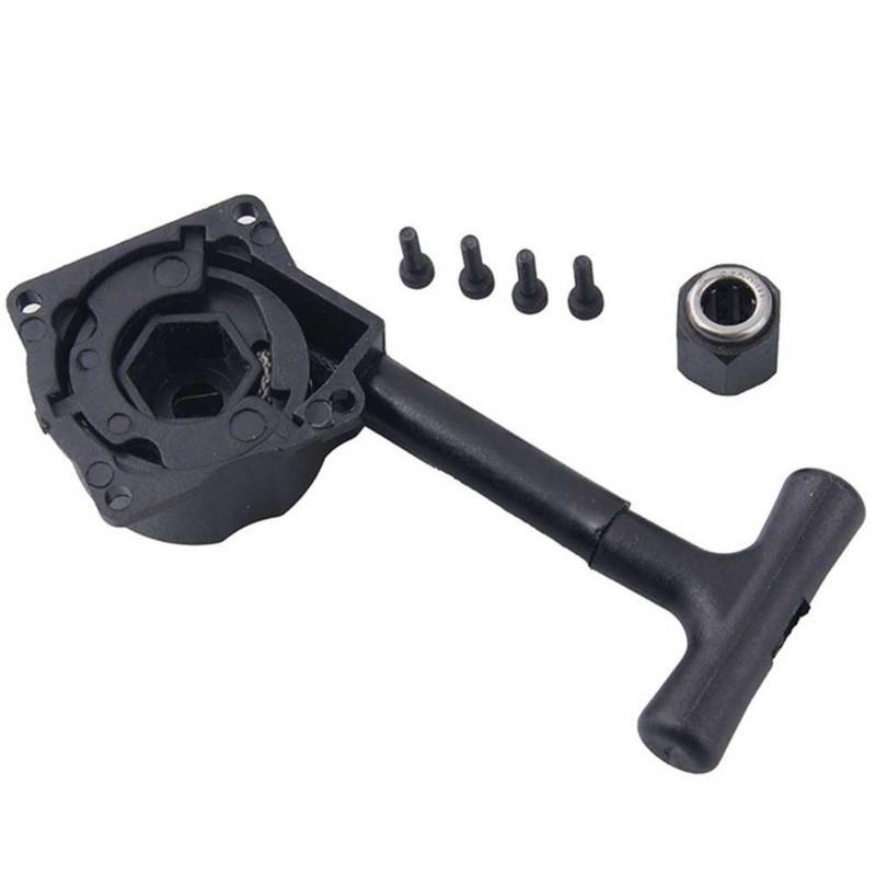 Seilzugstarter-Set für Rc-Nitro-Motoren – Rückstoßstarter, Rc-Motoren, Rc-Auto-Rückstoßstarter | Pull Starter Rc Nitro Engines, Pull Starter Recoil Start Kit für Rc 1/10 R025 R020 Hsp .18 Rc Nitro Vx von Generic