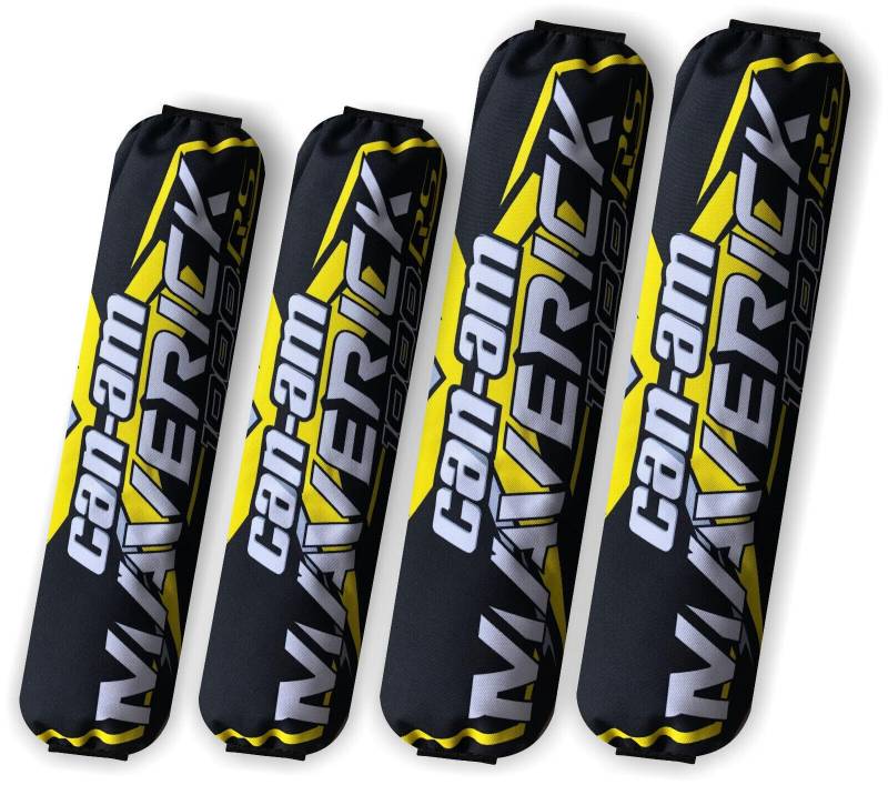 Generic Stoßdämpfer für Can-am Maverick X3 Cover Protectors Dämpfer vorne hinten Set 4 (Gelb) von Generic