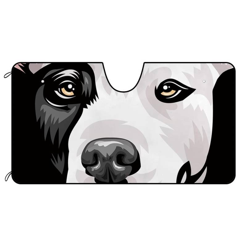 Süßer Hund - Schelmischer Pit Dog Sonnenschutz Auto Frontscheibe Auto Windschutzscheibe Sonnenschutz Wasserbeständig Auto Windschutzscheibe Sonnenblende Universal Für Lastwagen Geländewagen SUV S von Generic