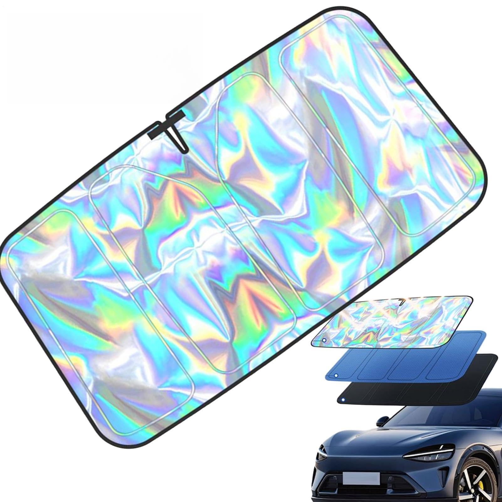 Sunshade für Auto – Windschutzscheiben-Sonnenblende, faltbar, Auto, Innenbereich, Sonnenschutz für Stadtfahrten, Camping, Camping, RV, Truck, Transport von Fahrzeugen von Generic