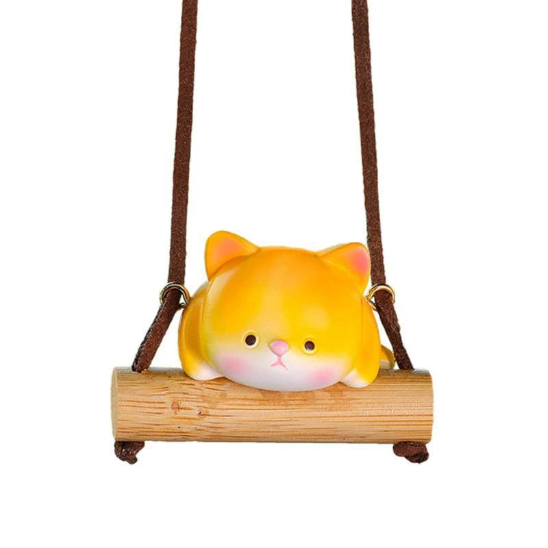 Swing Auto Anhänger, Auto Rückspiegel Anhänger | Ornament Niedlicher Auto-Innenspiegel Anhänger Cartoon Auto Innenspiegel Anhänger Harz Handwerk für vo von Generic