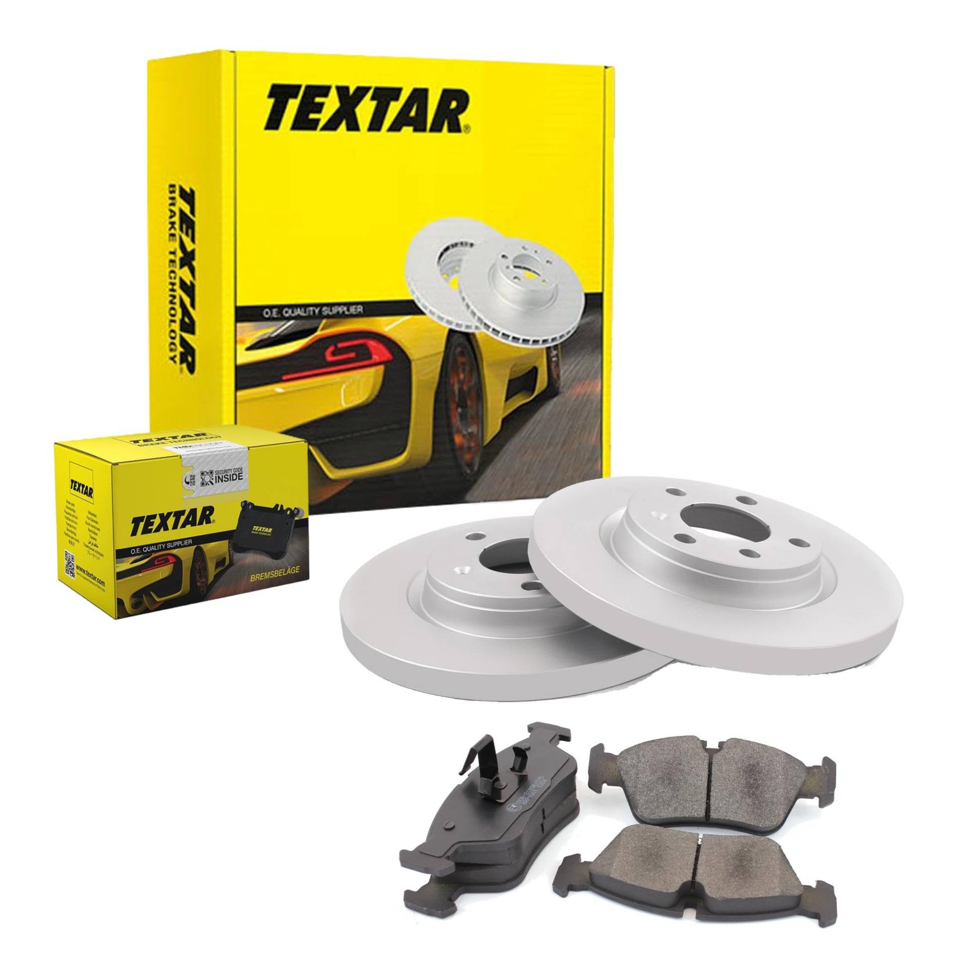 TEXTAR Bremsen Set Bremsscheiben Scheibenbremsen Ø245 Voll beschichtet hinten + Bremsbeläge Bremsklötze für A4 Exeo ST von Generic