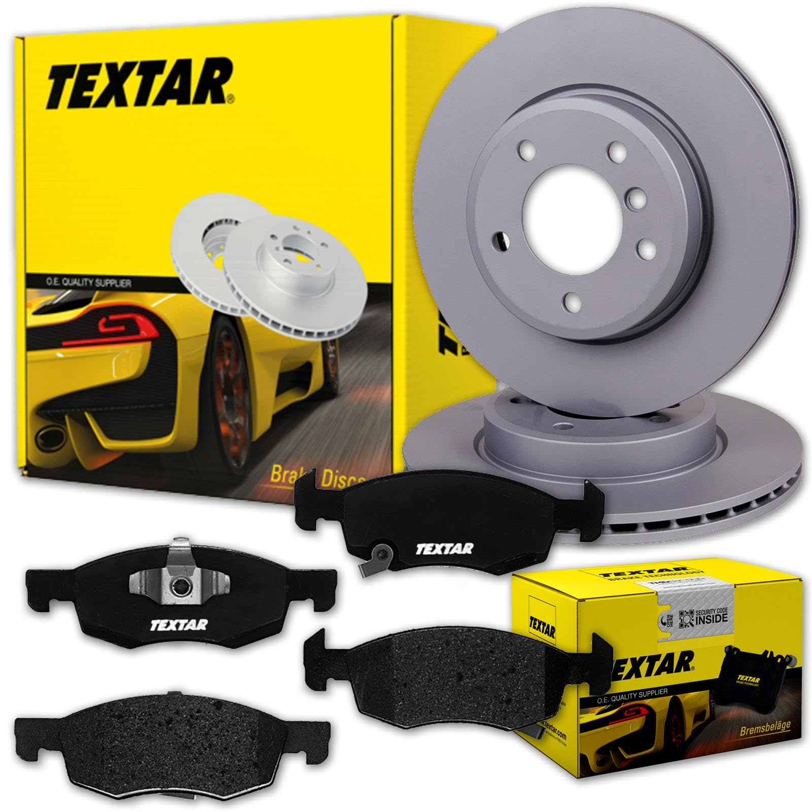 TEXTAR Bremsscheiben 257mm + Beläge vorne passend für CORSA E Bj. 2014-2019 von Generic