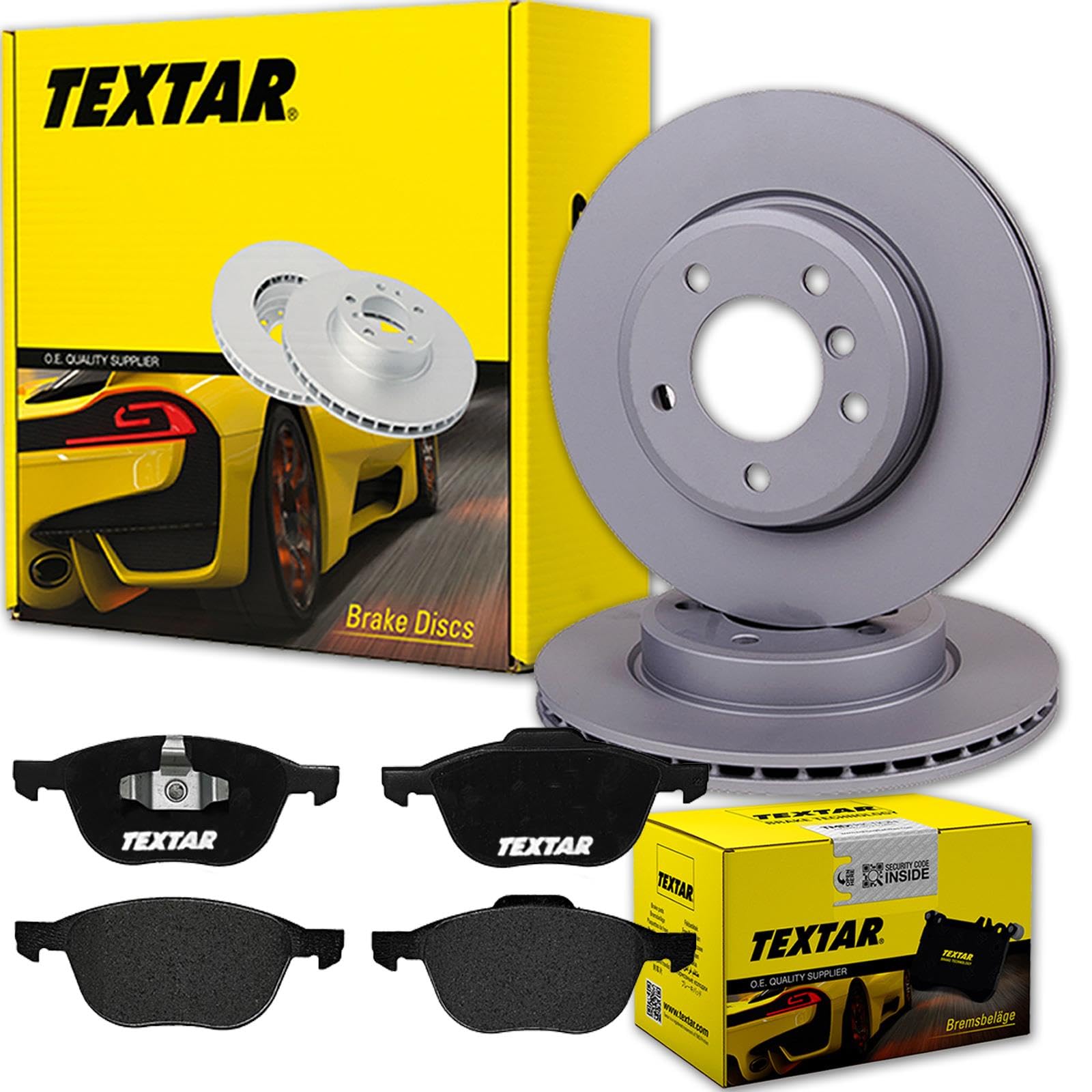 TEXTAR Bremsscheiben 278mm + Beläge vorne passend für 3 BK BL + 5 CR19 CW von Generic