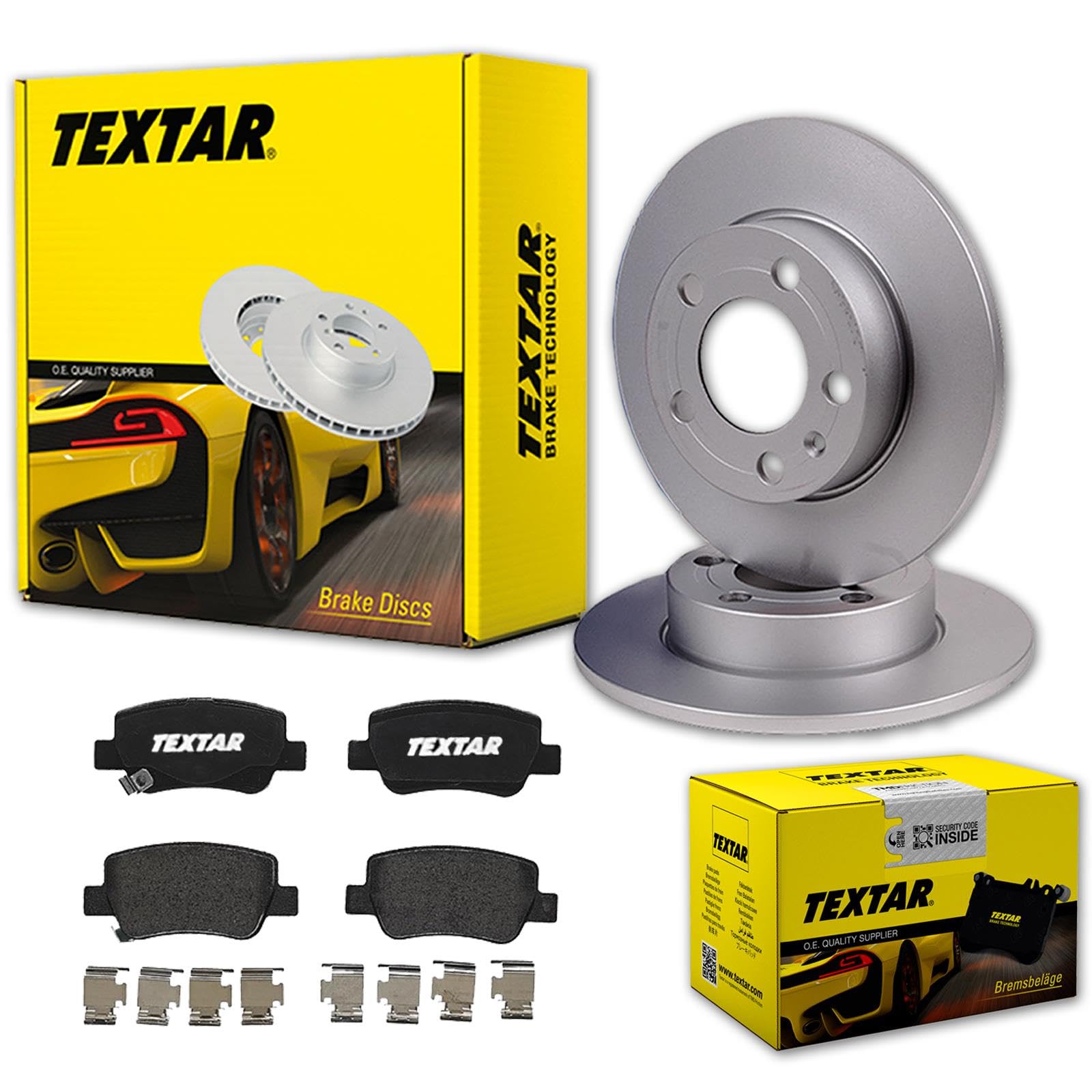 TEXTAR Bremsscheiben 290mm + Beläge hinten passend für AVENSIS T27 von Generic