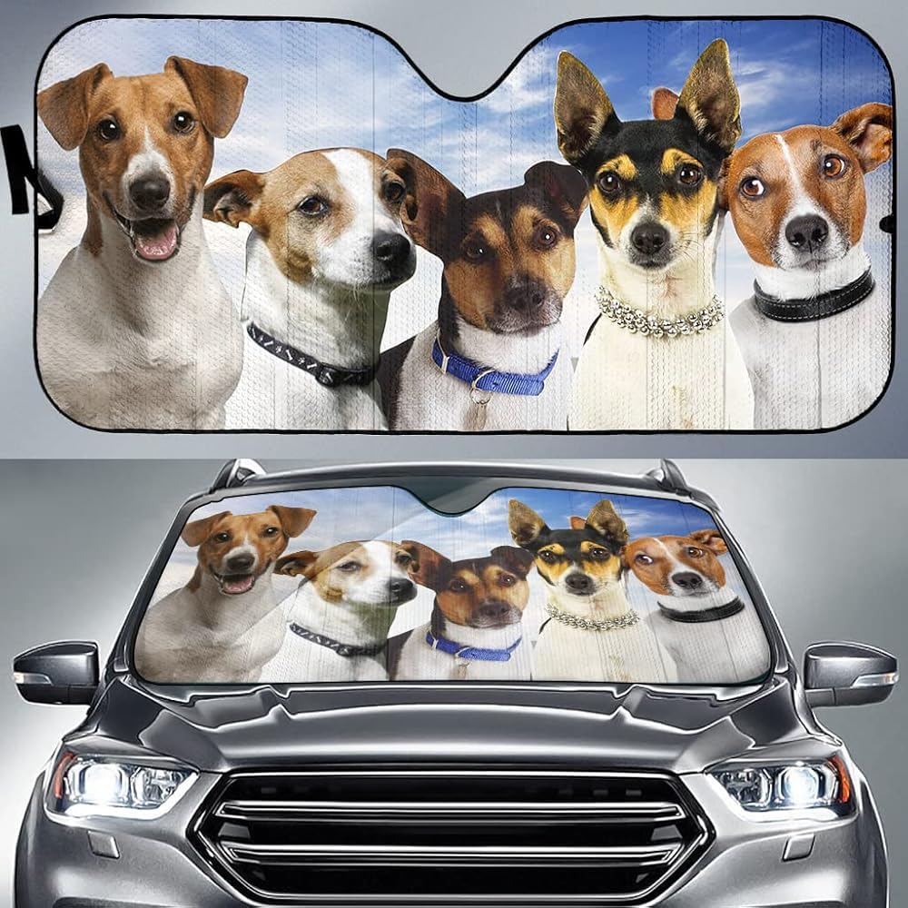 Tenterfield Terrier Hundefamilie Blauer Himmel Sonnenschutz Auto Frontscheibe Hitzeschutz Auto Windschutzscheibe Sonnenblende Universal Für Sommer Meisten Fahrzeuge SUV Tenterfield Terrier Hundefamilie Blauer Himmel Sonnenschutz Auto Frontscheibe Hitzeschutz Auto Windschutzscheibe Sonnenblende Universal Für Sommer Meisten Fahrzeuge SUV von Generic