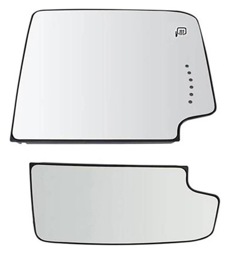 Türaußenspiegelglas für Sierra 1500 2500 HD 3500 HD 2014-2017 Autoaußenspiegelglas, automatisch beheizt, hinten mit Licht von Generic