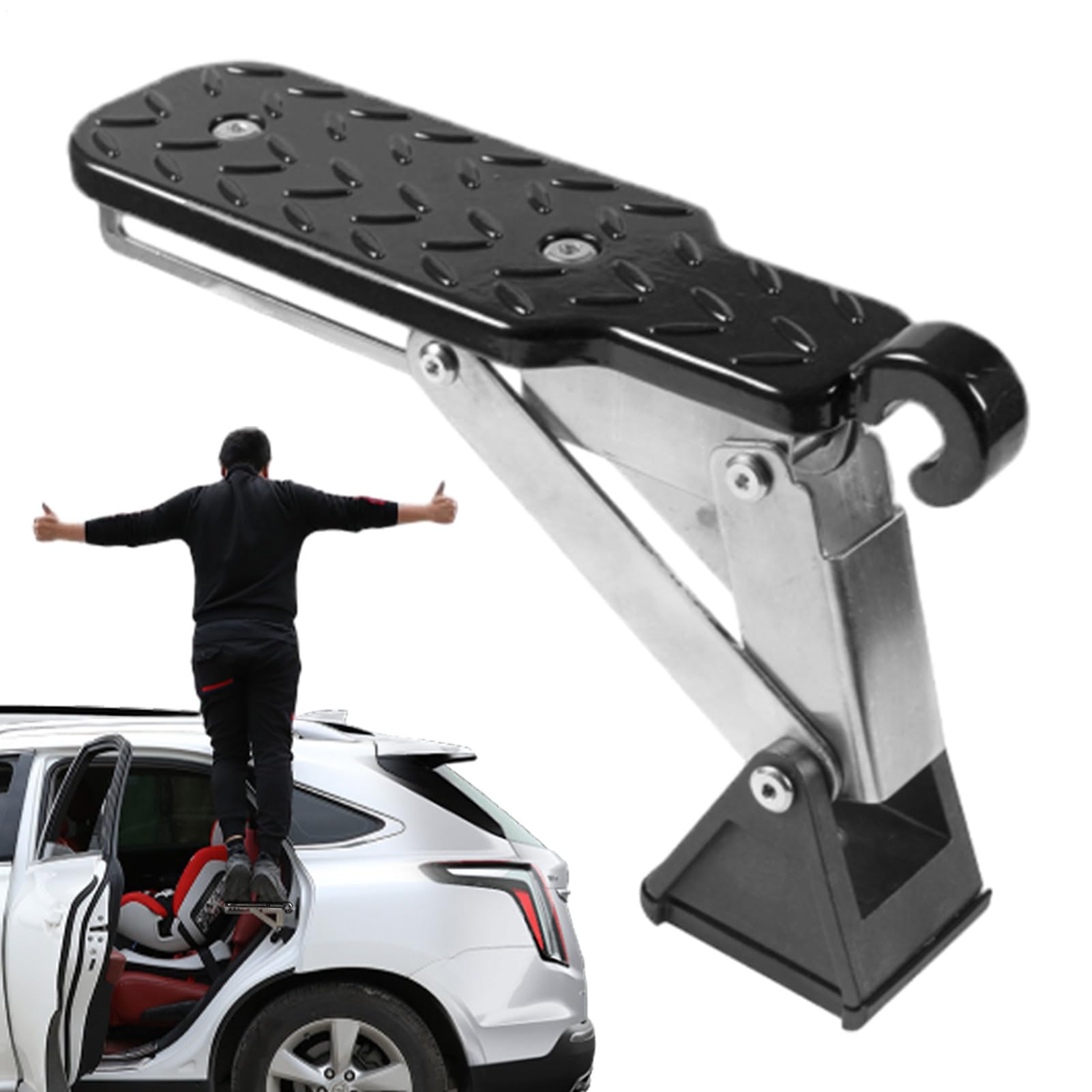 Türstufe für Zugang zum Autodach, Haken für Auto-Trittbretter – Trittbrett für Türriegel | Erdausrüstung aus Aluminiumlegierung, Dachgepäckträger Türstufe für Zugang zum Autodach, Haken für Auto-Trittbretter – Trittbrett für Türriegel | Erdausrüstung aus Aluminiumlegierung, Dachgepäckträger von Generic